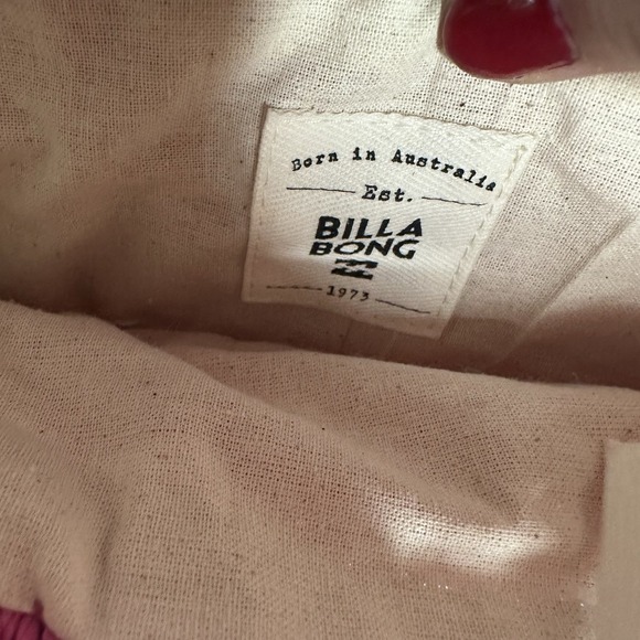 Billabong Pink Woven Straw Handbag | Beach Summer Tote Purse NWT - Picture 9 of 12